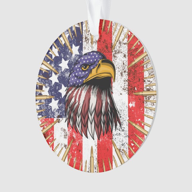 Drapeau américain vintage Aigle américaine (devant)