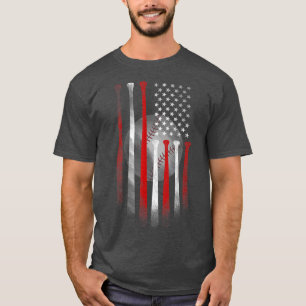 Drapeau américain Vintage Baseball Drapeau TShirt