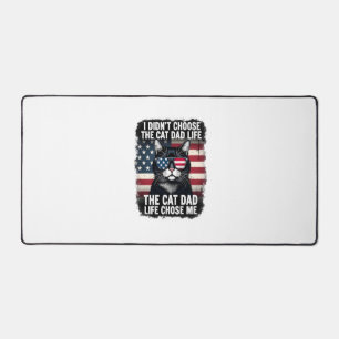 Drapeau américain vintage chat papa Fête des Pères