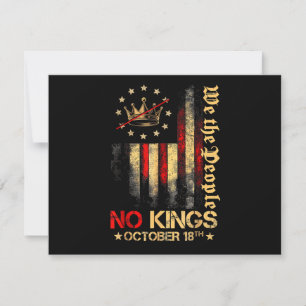 Drapeau américain vintage No Kings America 1776 18