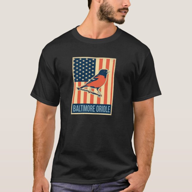 Drapeau américain vintage pullover Baltimore Oriol (Devant)
