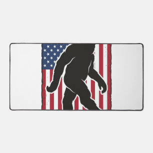 Drapeau américain vintage silhouette Bigfoot Vecto