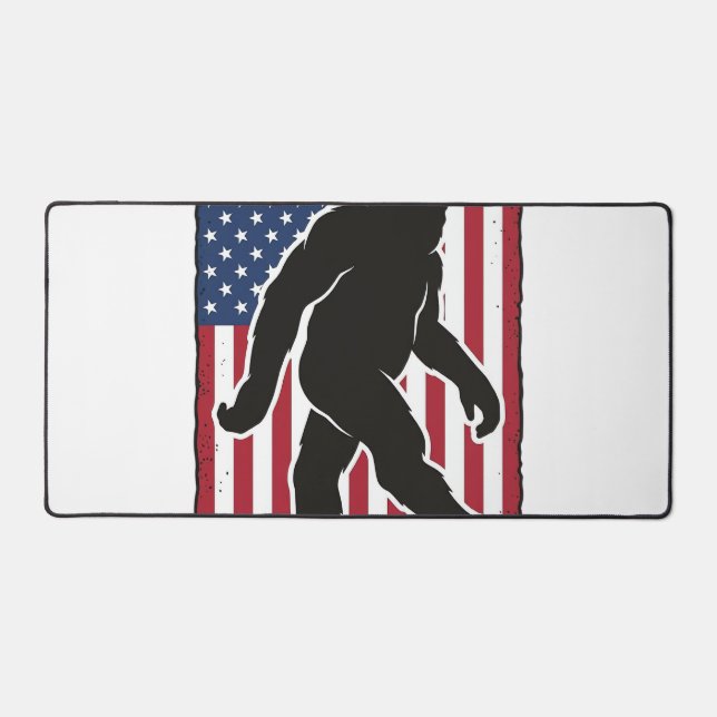 Drapeau américain vintage silhouette Bigfoot Vecto (Recto)
