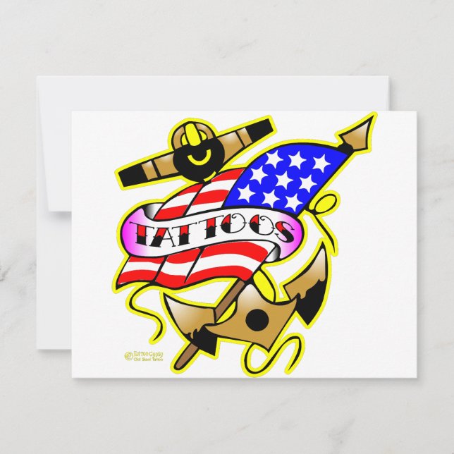 Drapeau Ancre tatouage (Devant)