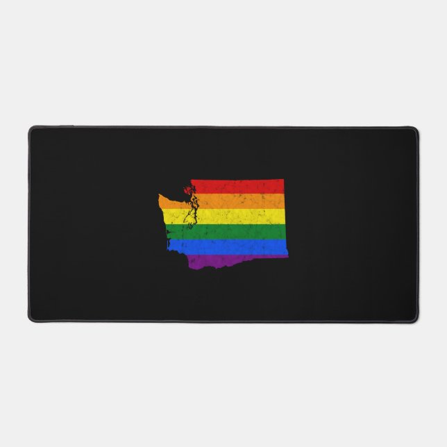 Drapeau arc-en-ciel LGBT de l'État de Washington (Recto)