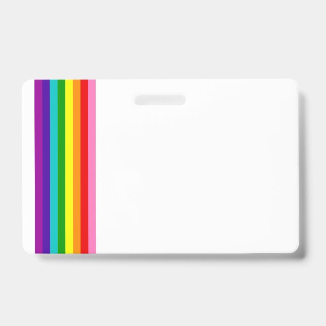 Drapeau Arc-en-ciel LGBTQIA Badge Horizontal Fiert (Avant)