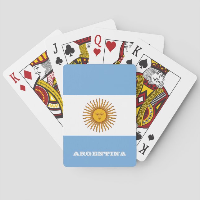 Drapeau argentin Jeux, Cartes à jouer argentines (dos)