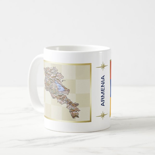 Drapeau Arménie + Plan Mug (Devant gauche)