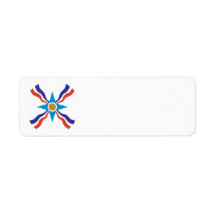 Drapeau assyrien - Étiquettes de adresse d'Ata d'