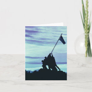 Drapeau augmentant sur des cartes pour notes d'Iwo