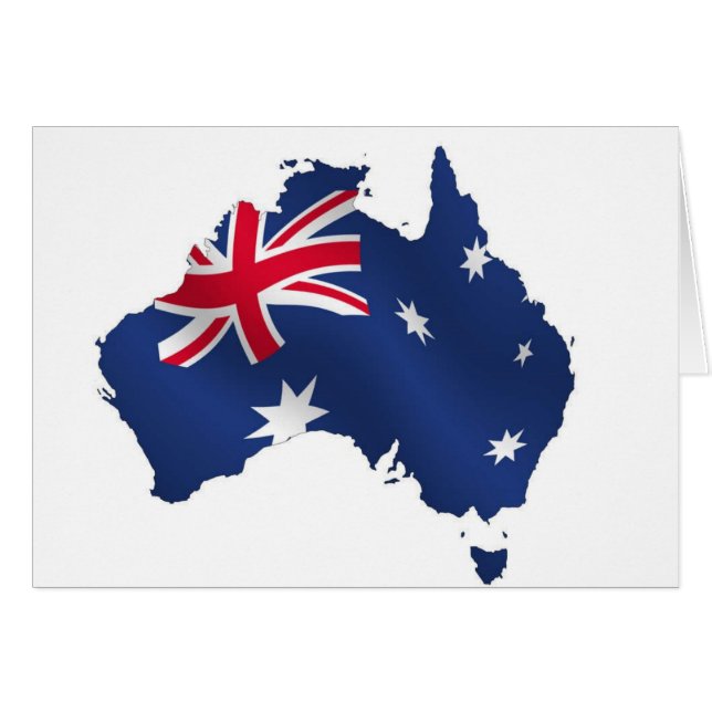 Drapeau australien de carte (Devant horizontal)