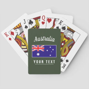 Drapeau australien des cartes de jeu faites sur