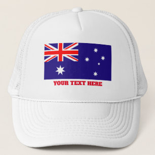 Drapeau australien des casquettes faits sur