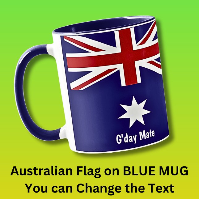 Drapeau australien G-day Mate sur Mug Combo Bleu (Left)