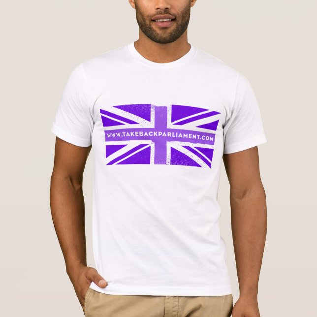 Drapeau Back, t-shirt blanc pour hommes (Devant)
