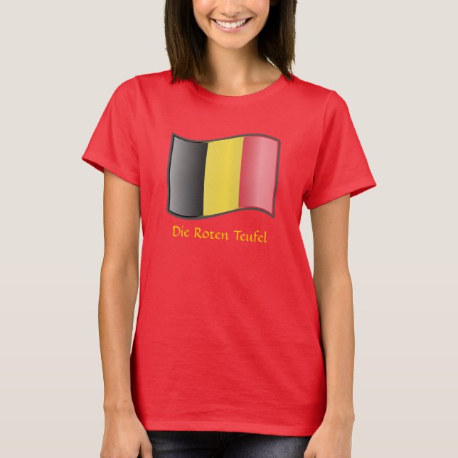 Drapeau belge Die Roten Teufel T-Shirt (Devant)