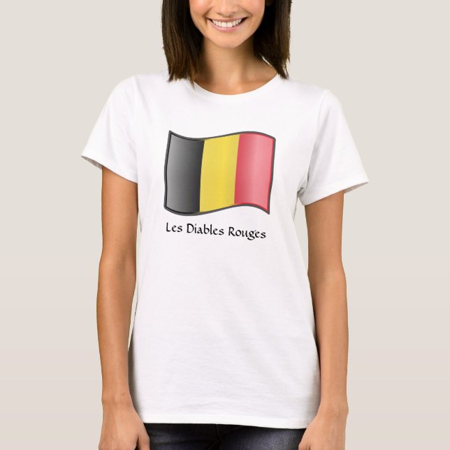 Drapeau Belge Les Diables Rouges T-Shirt (Devant)
