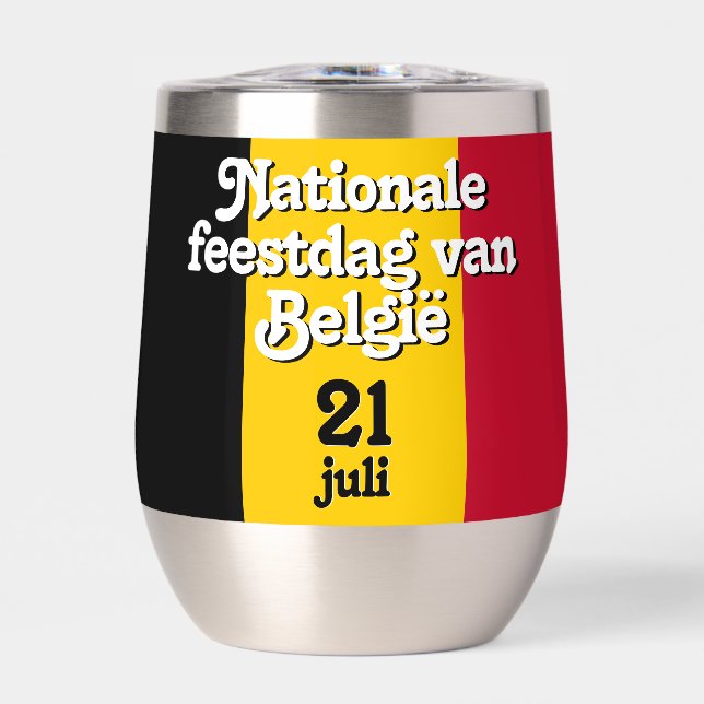 Drapeau belge néerlandais Fête nationale van Belgi (Avant)