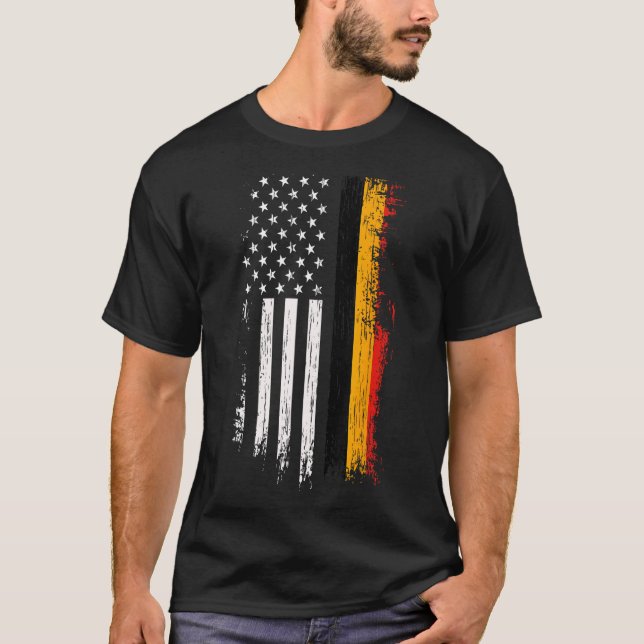 Drapeau belge T-shirt - Pride Belgique USA (Devant)