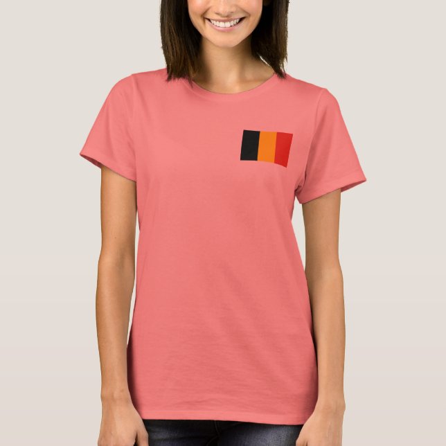Drapeau Belgique + Carte T-shirt (Devant)