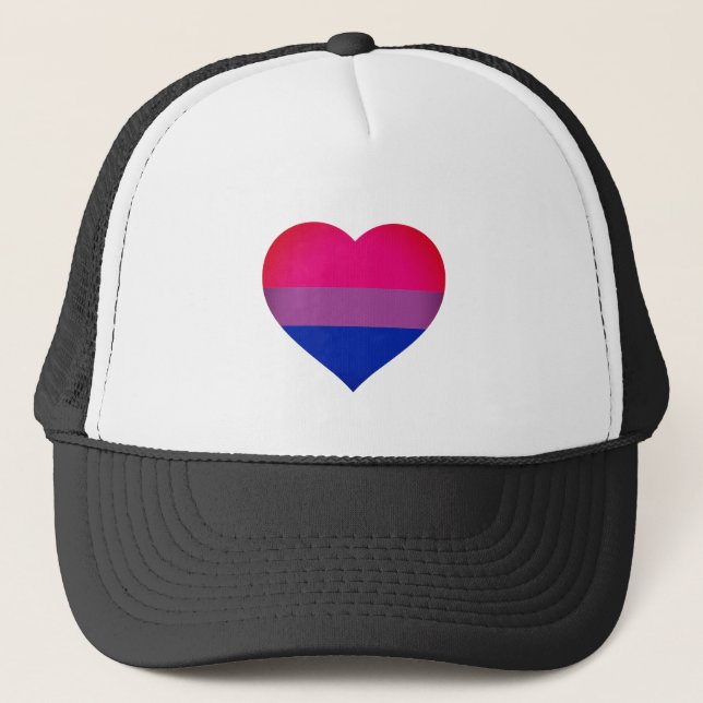 Drapeau bisexuel et drapeau de la fierté Casquette (Devant)