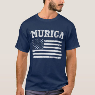 Drapeau blanc vintage 'Murica T-shirt