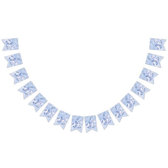 Drapeau bleu à bascule à cheval (Tout)