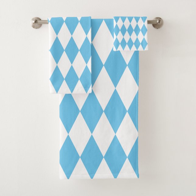 Drapeau bleu et blanc Bavière Rhombus Motif (En situation)