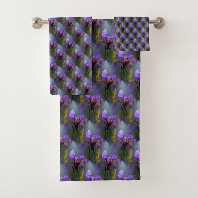 Drapeau bleu Iris Fleur Nature Motif d'art   (En situation)