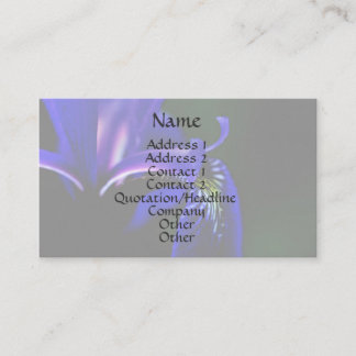 Drapeau bleu Iris Floral Carte de visite