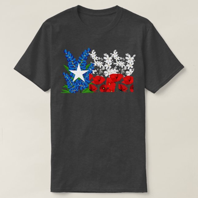 Drapeau Bluebonnet Texas TShirt (Design devant)