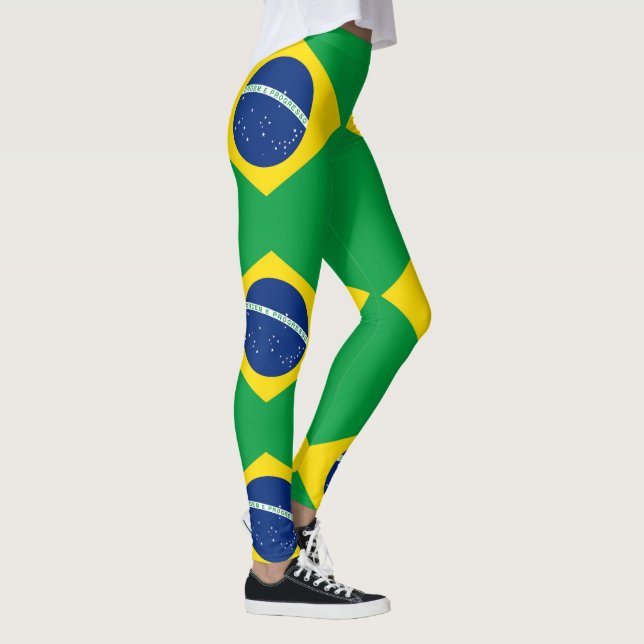 Drapeau brésilien Leggings (Droite)