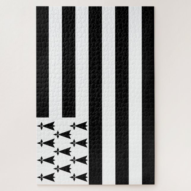 Drapeau breton (Gwenn-ha-du) Puzzle (Vertical)