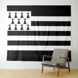 Drapeau breton (Gwenn-ha-du) Tapisserie