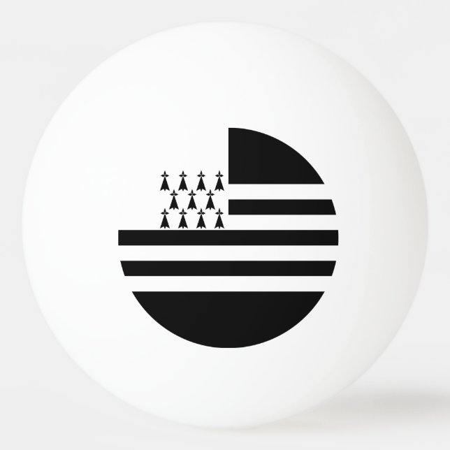 Drapeau breton patriotique balle de ping pong (Dos)