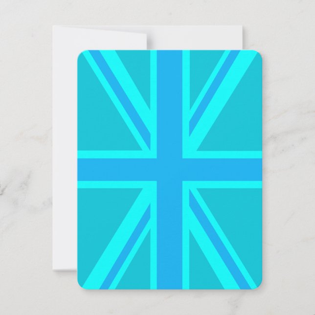 Drapeau britannique Turquoise Union Jack (Devant)