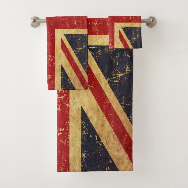 Drapeau britannique Union Jack vintage (En situation)