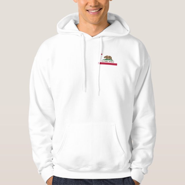 Drapeau Californie Sweat - shirt à capuche Zip (Devant)