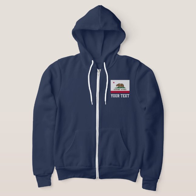 Drapeau californien zippé personnalisé sweat - shi (Poser)