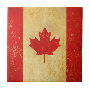 Drapeau Canada Design Vintage Carreaux en céramiqu