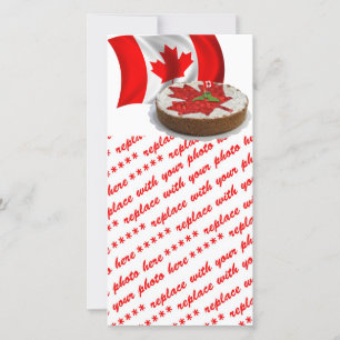 Drapeau canadien avec gâteau en feuille d'érable c