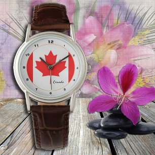 Drapeau canadien, Canada mode tendance / montre de