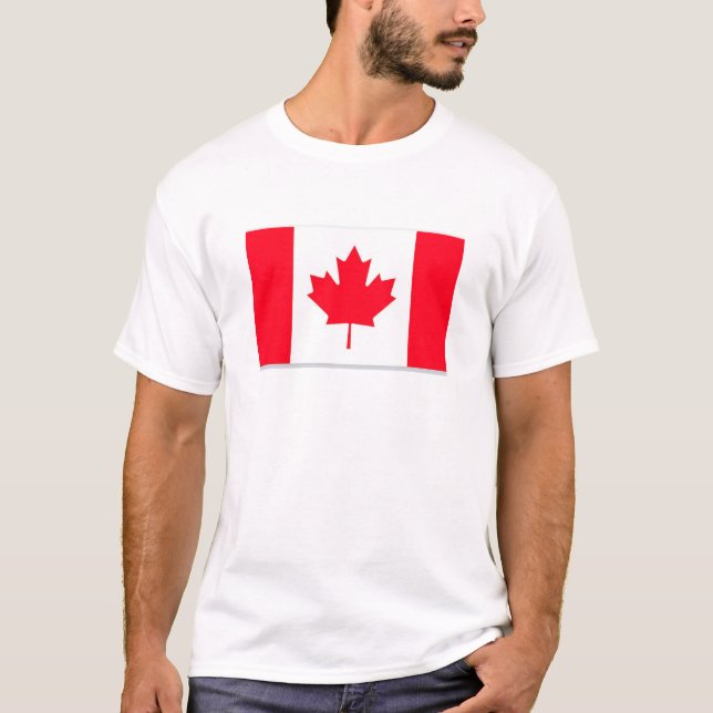 Drapeau canadien. CANADA. T-Shirt (Devant)
