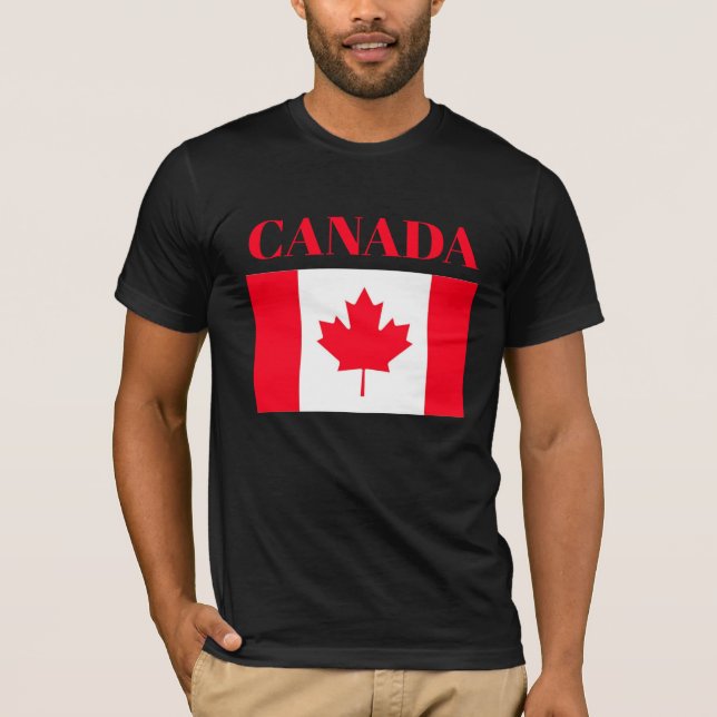 Drapeau canadien. CANADA. T-Shirt (Devant)