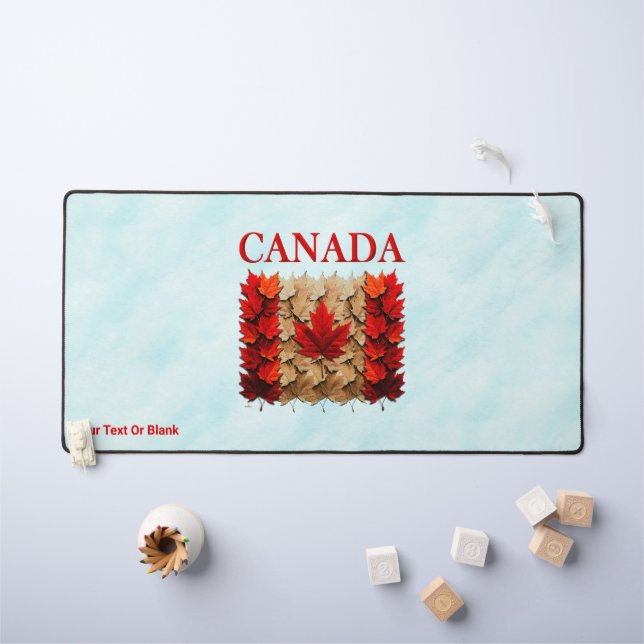 Drapeau canadien de la feuille d'érable d'automne (Tableau pour enfants)