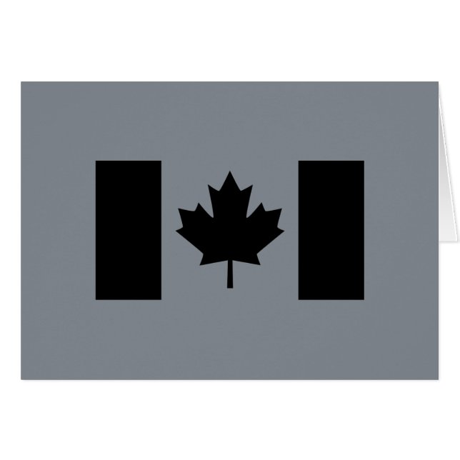 Drapeau canadien en noir (Devant horizontal)