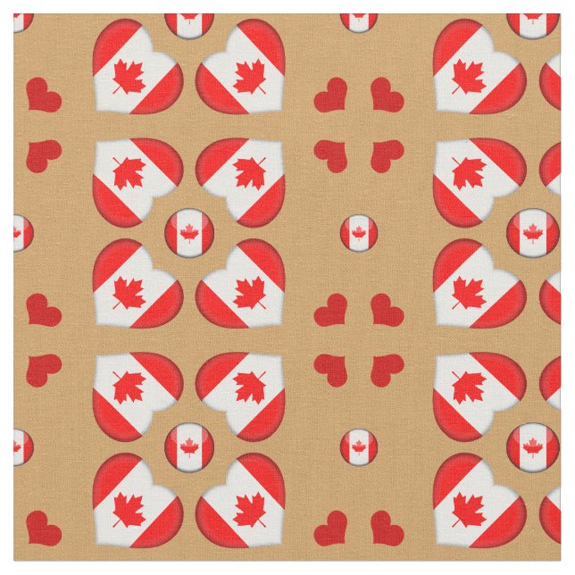 Drapeau canadien et tissu de mode Coeur du Canada (Fermer)