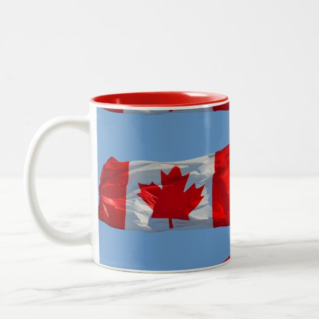 Drapeau canadien Feuille d'érable - Mug patriotiqu (Gauche)