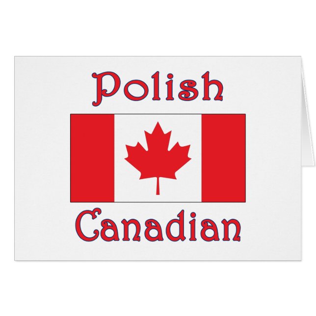 Drapeau canadien polonais (Devant horizontal)
