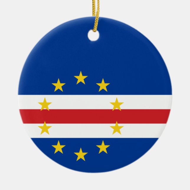 Drapeau Cap-Vert Ornement en céramique (Devant)
